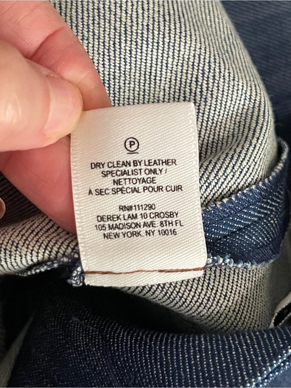 Derek Lam 10 Crosby INTERMIX Shorts Blue HR DARK Wash Saddle Brown Leather Sz 0 - Picture 6 of 13